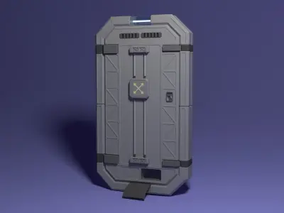 Sci -fi door v2 Free 3D model