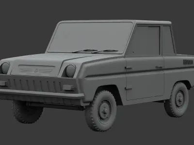 SMZ S-3D old car 3D model