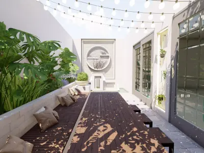 landscape Design 02 - SKP and LUMION 3D model