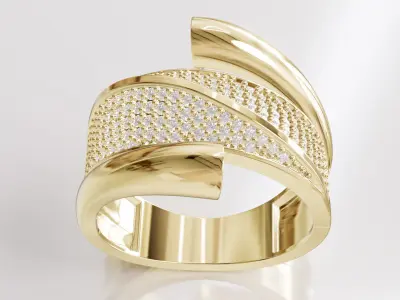 Jewelry Diamond Ring Model RG40 Free 3D print model