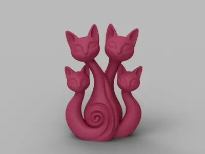 Decorative Cat Figurine 3D print model