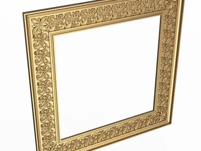 Classic Frame and Mirror 081 Low-poly 3D model