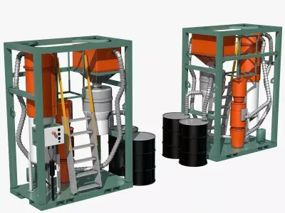 Sponge Blasting Industrial Equipment 3D model