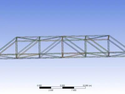 Bridge truss frame 3d model for mechanical design 3D print model