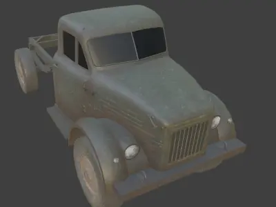 truck gaz63 Low-poly 3D model