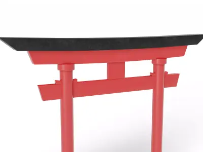 Japanese Red Torii Gate 3D model