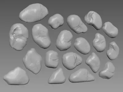Pebbles Rock Relief 3D model