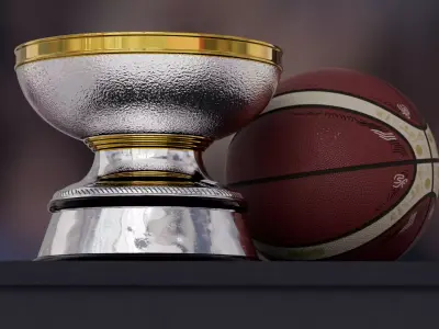 Eurobasket Trophy and Ball Kit 3D model