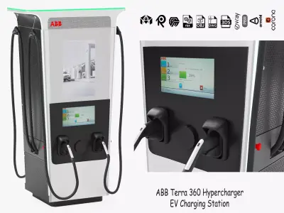 ABB Terra 360 Hypercharger EV Charging Station 3D model