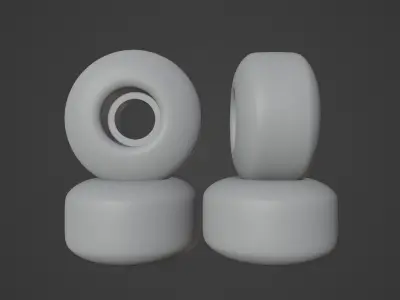 Realistic skateboard wheels spitfire 3D model