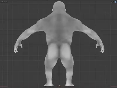 Gorilla Base Mesh  Low-poly 3D model