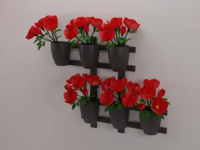  Wall Grow Top  Low-poly 3D model