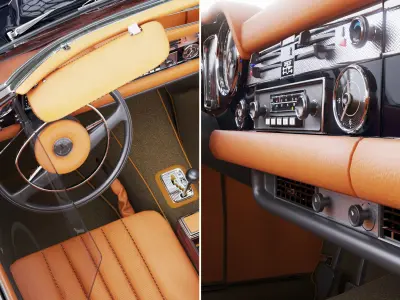 Mercedes Benz 280sl Pagoda Rigged Vray 3D model