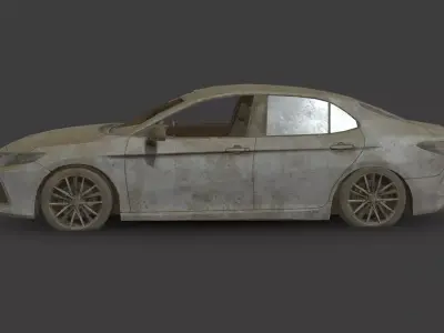 Abandoned Car - Toyota Camry Low-poly 3D model