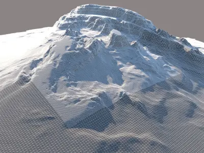 Real Desert Mountain Landscape Free 3D model