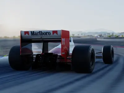 Ayrton Senna Mclaren F1 MP4 Rigged 3D model 3D model