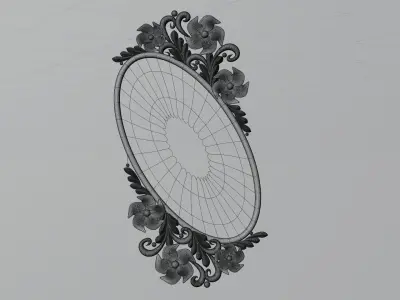 Antique Mirror - Picture Frame Low-poly 3D model