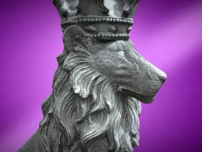lion statue 3D print model