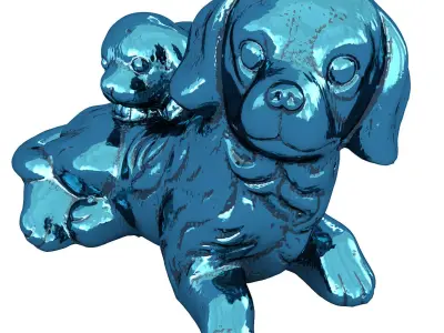 Figurine dog 3D model
