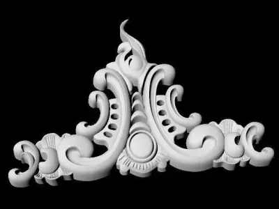 Central decor ornament for furniture 3D model 805