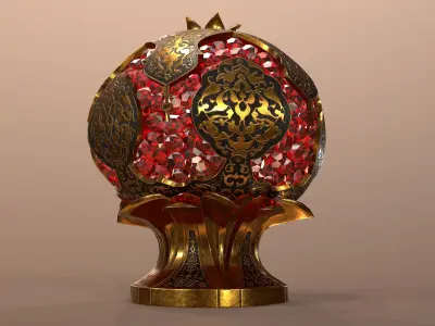 Pomegranate Souvenir Low-poly 3D model