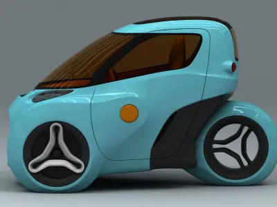 Piranha EV-3 Trike Concept 2021 3D model