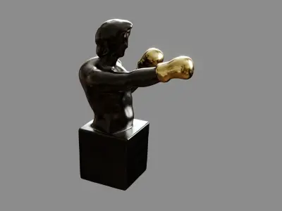Boxer statuette decoration 3D model
