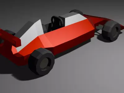 Formula racing car Low-poly 3D model by martpalder