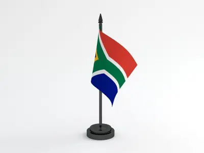 Table Flag South Africa 3D model