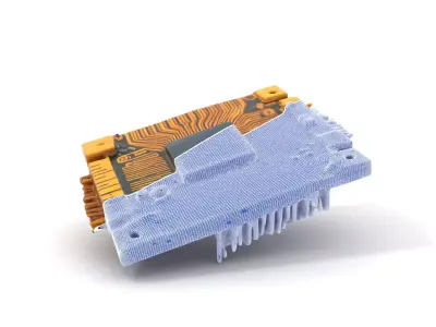 Golden Circuit Chip model pack Low-poly 3D model