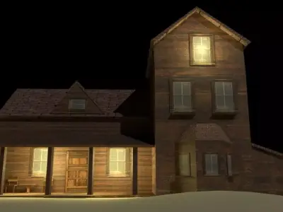 Medieval Simple House Free low-poly 3D model