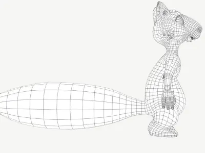 Cartoon Skunk Low-poly 3D model