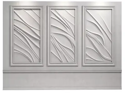 Decorativ panel wave 13 3D model