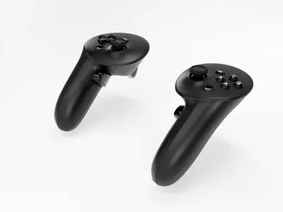 Steam Frame VR controllers Low-poly 3D model
