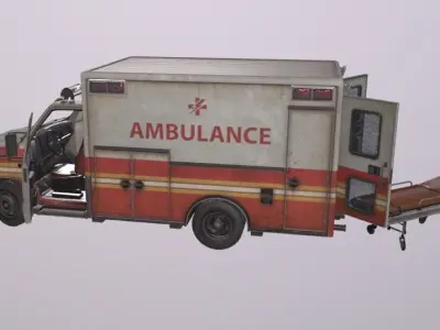 Ambulance Low-poly 3D model