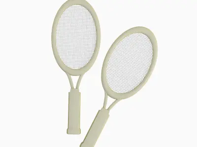 Tennis Racket 07 Low-poly 3D model