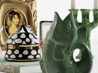 Vintage Decorative Set-H64 3D model