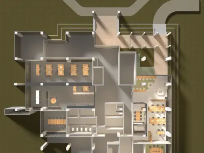 Office plan 24ZZ06 3D model