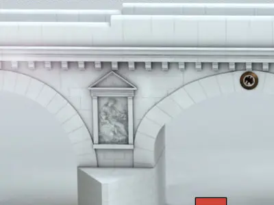 Imperial Ancient Roman Bridge A 3D model