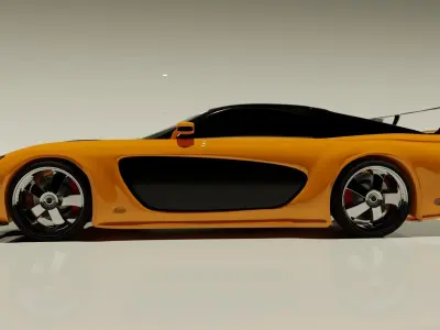 Hans Mazda Rx7 Veilside 3D model
