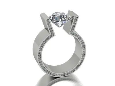 Jewelry Ring Gold 3D print model 2