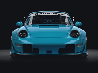 porsche 993 RWB rauh-welt 3D model
