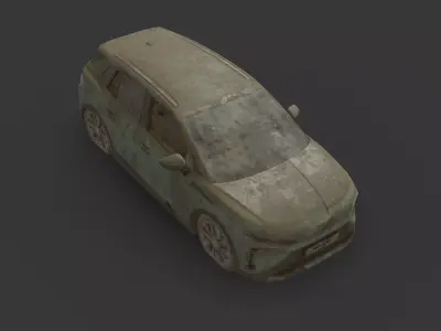 Abandoned Car - Skoda Elroq Low-poly 3D model