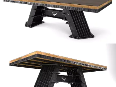 Steel Vintage Pilot Table  3D model