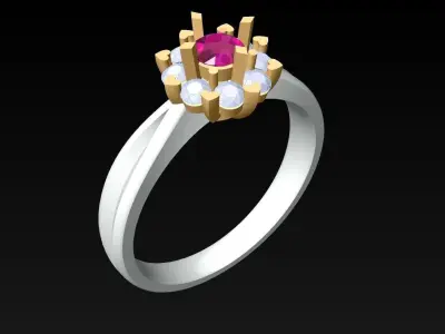 Diamond Ring - Womens Rings - N720046 3D print model