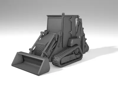 mini tractor JCB-1CXT 3D print model