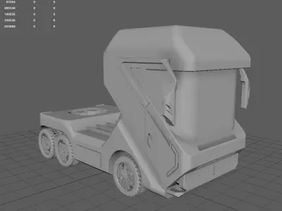Electric Engine Truck 3D model