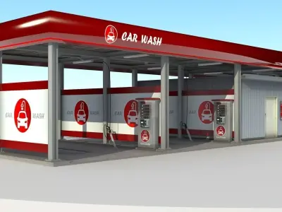 Car Wash Karcher Low-poly 3D model