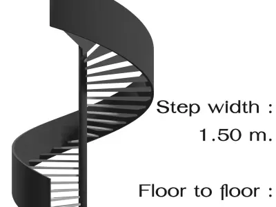 Spiral stair 2023-0010 3D model