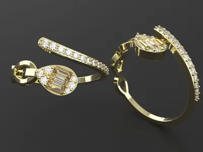 Chain Detailed Ring 3D print model